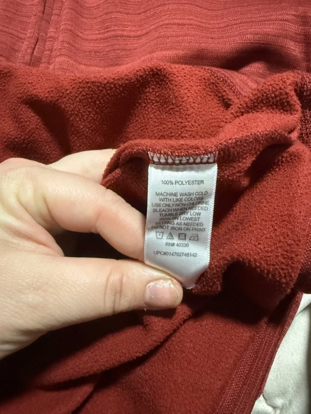 Large Quarter Zip Sweater Haggar Red
